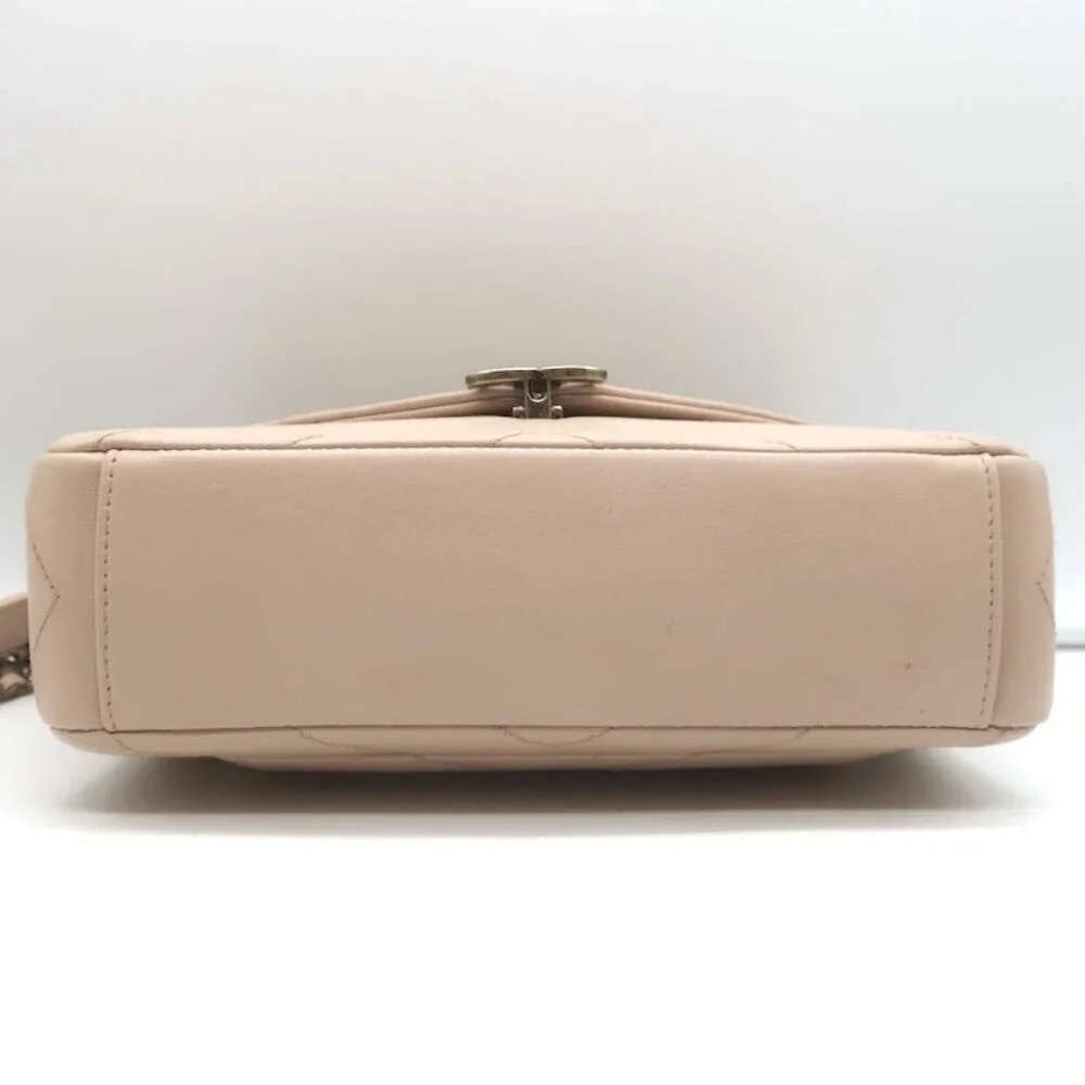 Chanel 2016 Coco Envelope Flap Bag Beige Chevron Quilted Leather Crossbody